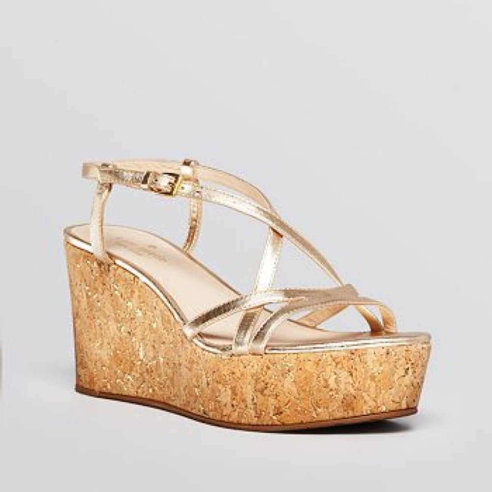 Kate Spade New York Talanse Cork Wedges - gold